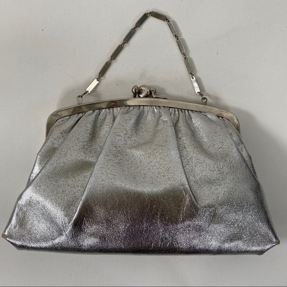 Vintage 1950s HL U.S.A. Two-pocket Clutch - Picture 3 of 7